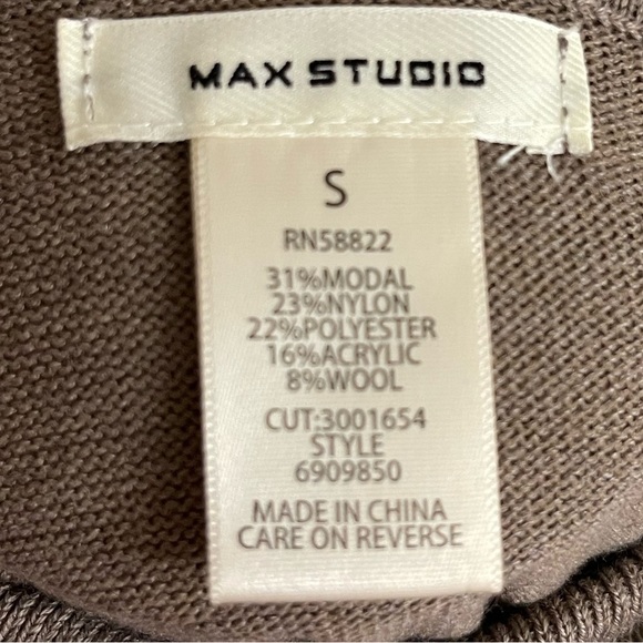 Max Studio - modal blend turtleneck sweater dress - dusty tan - women’s small - Picture 2 of 2